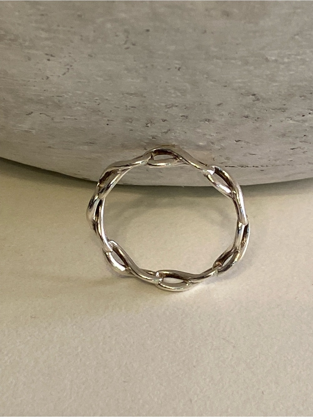 Authentic Tiffany & Co Delicate Silver Eternity Band SZ 6 w/ Box, Bag and Tissue - Picture 2 of 6